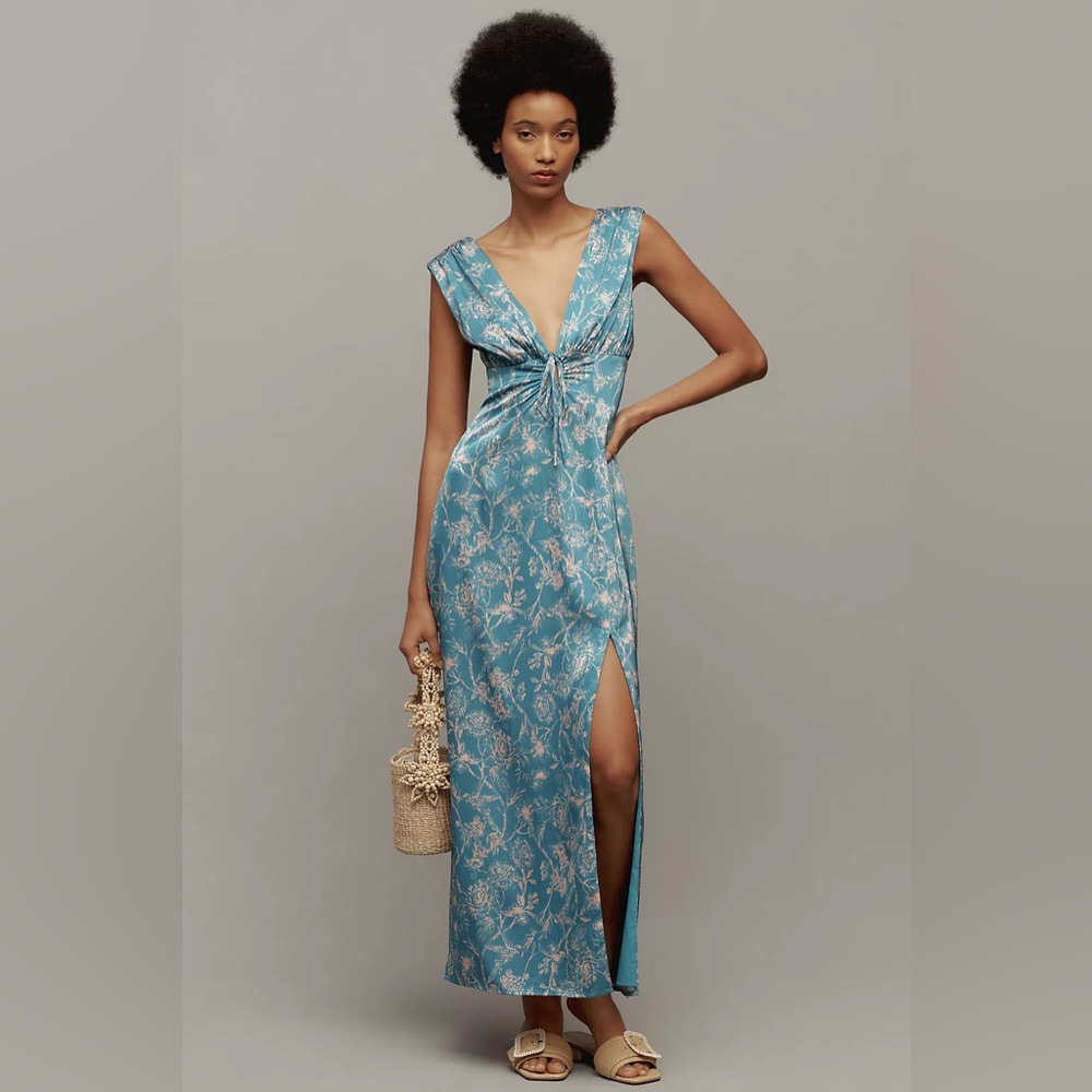 Hutch Fisher Sleeveless Side-Slit Maxi Dress
